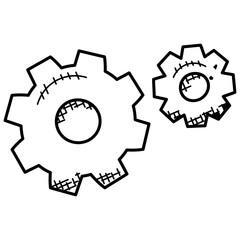 
Setting and configurations with cogs design icon
