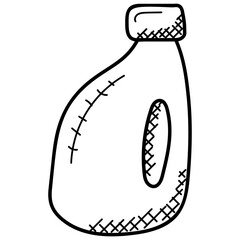 
A plastic bottle used to store, keep and transport liquids, gallon
