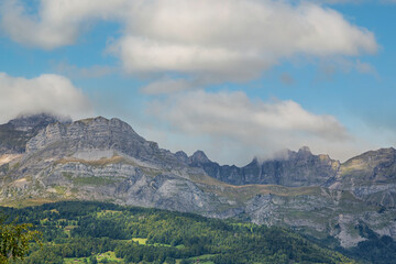 Fototapeta na wymiar European mountains Mont Blanc, France. Near Chamonix, Haute-Savoie