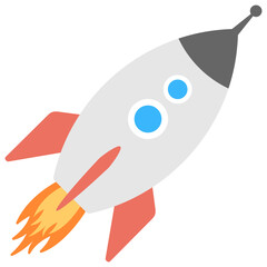 
A space rocket representing startup or launching concept
