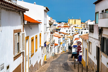 Fototapeta premium Street in the old town of Lagos in Algarve, Portugal