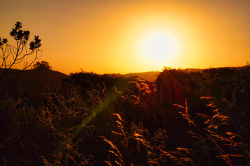 Sunset in the valley, Tandil, Buenos Aires, Argentina           
