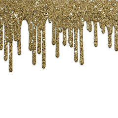 Dripping glitter paint on background