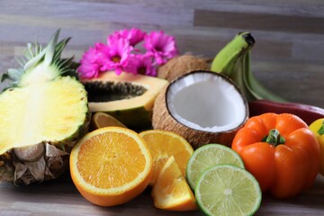 Tropical fruits and vegetables