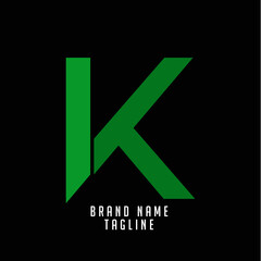 VK initials logo, name initials logo, company initials logo, person initials logo