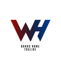 WH initials logo, name initials logo, company initials logo, person initials logo