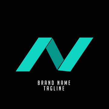 NV initials logo, name initials logo, company initials logo, person initials logo