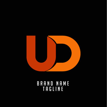 UD initials logo, name initials logo, company initials logo, person initials logo