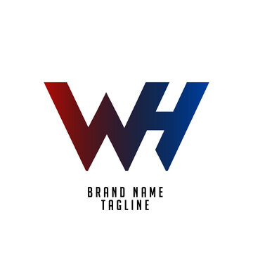 WH initials logo, name initials logo, company initials logo, person initials logo
