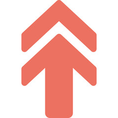 
An arrow indicating upward direction, up arrow 
