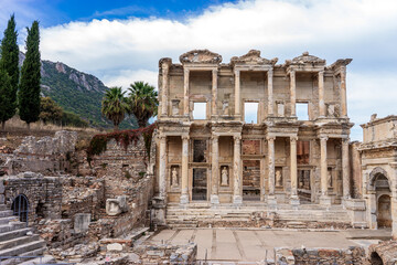Celsius Library in ancient city Ephesus (Efes). Selcuk, Izmir, TURKEY