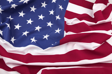 Obraz premium Rippled USA flag
