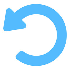 
Flat icon Image of undo arrow, web ui button
