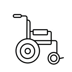 Wheel Chair for Patients line icon 
