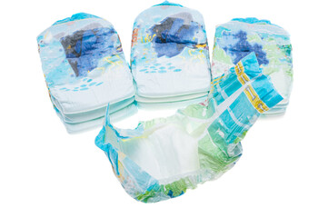 baby diapers isolated