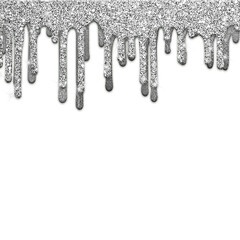 Dripping glitter paint on background