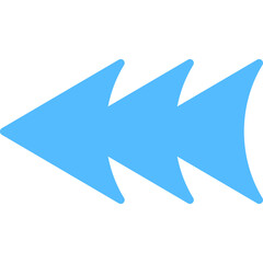 
An arrow pointing left, flat icon design
