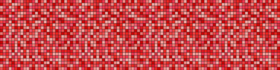 Checkered tile background. Seamless abstract texture with many squares. Pixel wallpaper. Colored illustration