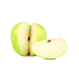 Green apple isolated on the white background