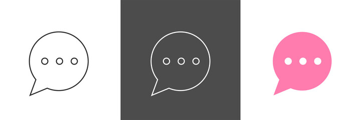 Chat and Speech Bubble icon vector illustration logo template for many purpose