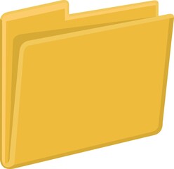 Vector emoticon illustration of a file folder

