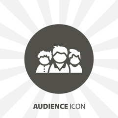 target audience isolated simple solid vector icon