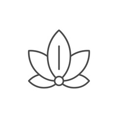 Lotus position icon or yoga concept