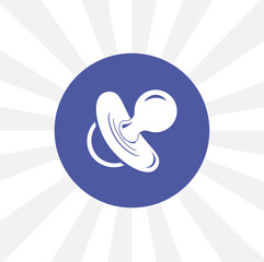 baby dummy isolated simple solid vector icon