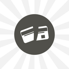 broken credit card isolated simple solid vector icon