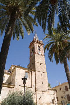 tower of the Iglesia del Reposo in Campillos, Malaga. Spain