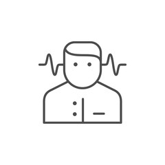 Clear mind line outline icon