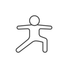 Yoga asana line outline icon