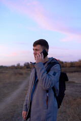 Young man with smartphone