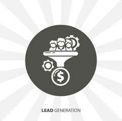 Lead Generation isolated simple solid vector icon