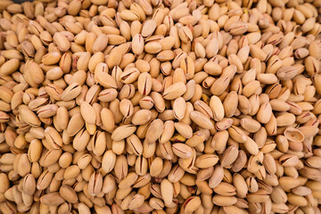 Pistachios as an abstract background texture