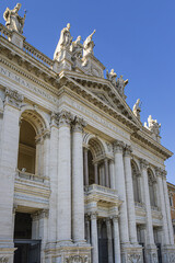 The Papal Archbasilica of St. John Lateran (Arcibasilica Papale di San Giovanni in Laterano) - official ecclesiastical seat of the Bishop of Rome. Italy.