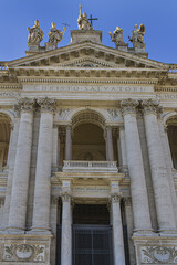 Fototapeta na wymiar The Papal Archbasilica of St. John Lateran (Arcibasilica Papale di San Giovanni in Laterano) - official ecclesiastical seat of the Bishop of Rome. Italy.
