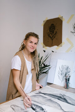 Young Woman Painting