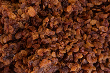 Raisins as an abstract background texture