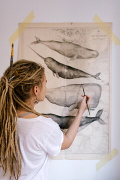 Young Woman Painting