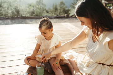 Couple living in tiny house with young child