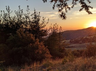 sunset in the mountains