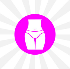 Slimming Belly Icon. female waist isolated simple solid vector icon