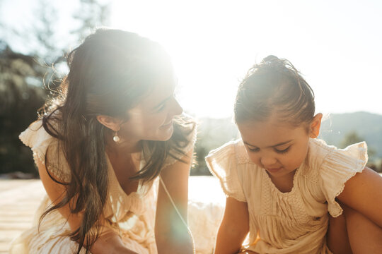 Couple living in tiny house with young child