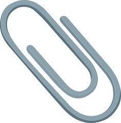 Vector illustration of a paperclip emoticon