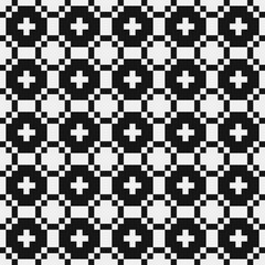 Fototapeta premium Abstract Cross Pattern Dots Logo generative computational art illustration