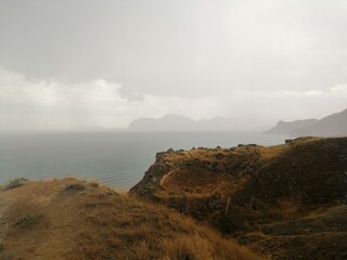 misty morning on the coast