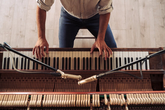 Unrecognizable piano player