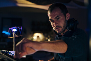 DJ creating music