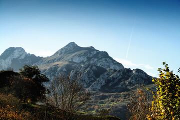 Asturian mountain landscape (Spain) in autumn